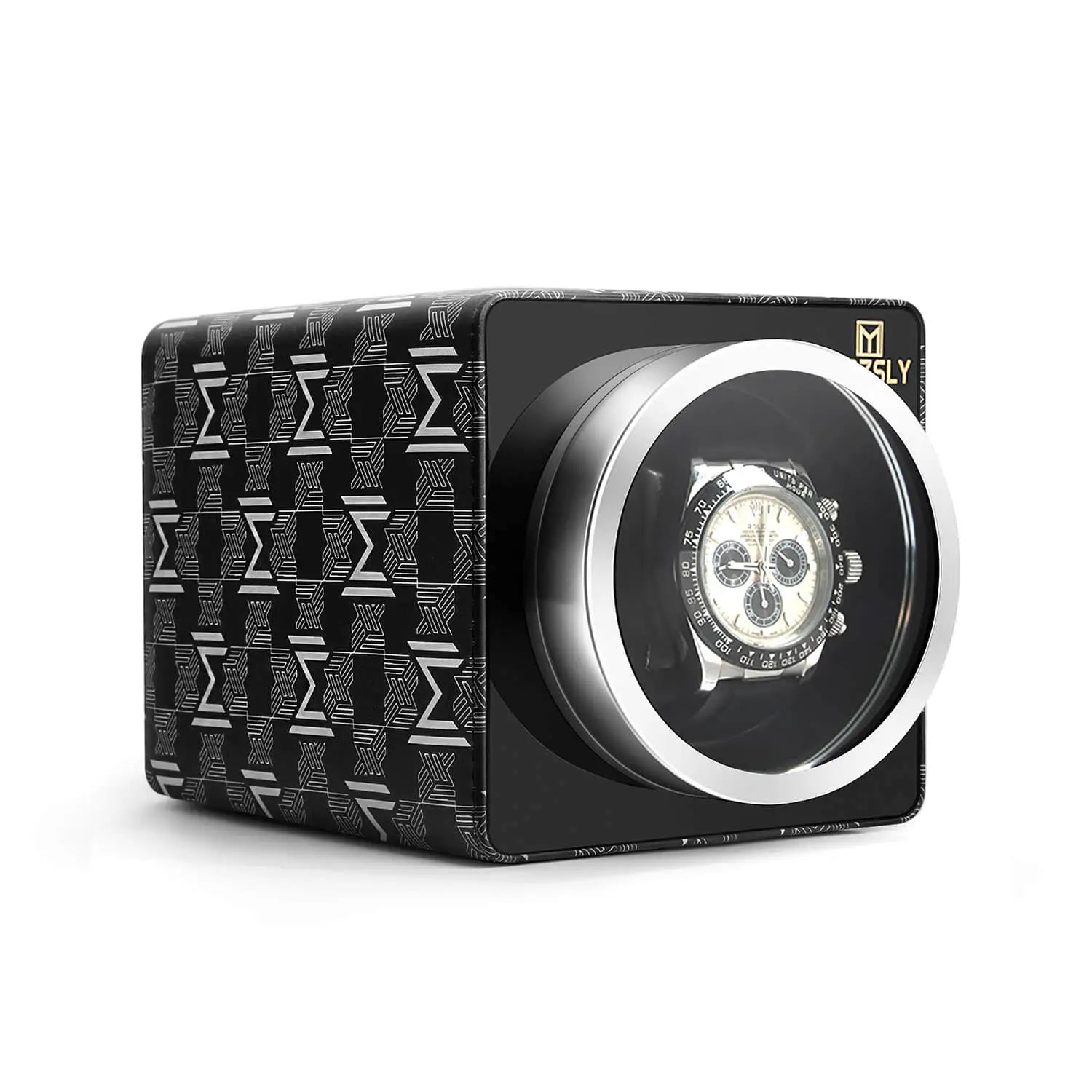 MOZSLY_Single_Watch_Winder_-_Black_Retro_Prints_01