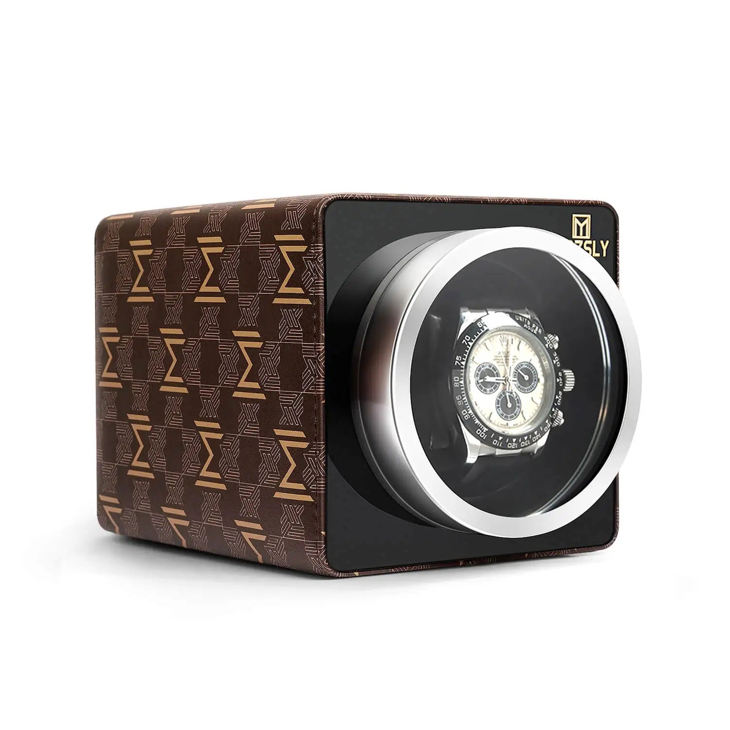 MOZSLY_Single_Watch_Winder_-_Brown_Retro_Prints_01