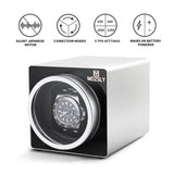 MOZSLY® Single Watch Winder - Space Metal Silver_02