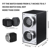 MOZSLY® Double Watch Winder -Black Carbon Brazed Piano Paint_02